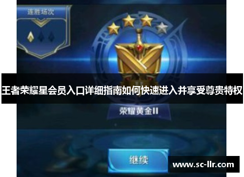 王者荣耀星会员入口详细指南如何快速进入并享受尊贵特权